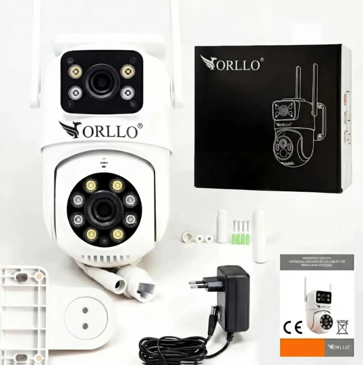 Kamera Orllo TZ19 DUAL z dwoma obiektywami 4MP+4MP do obserwacji większego obszaru