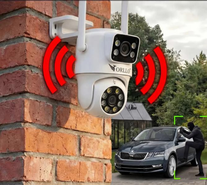 Kamera 4K AI Orllo TZ19 DUAL z inteligentną detekcją ruchu i wykrywaniem osób