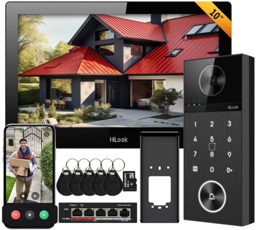 Zestaw wideodomofonowy IP HiLook IP-VIS-PRO-K – monitor 10 cali i panel bramowy z szyfratorem