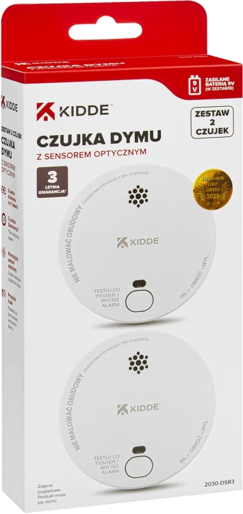 Kidde 2030-DSR3 zestaw 2 sztuki czujek dymu do domu